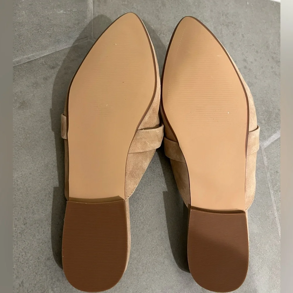 Steve Madden tan pointed toe chain flats - Picture 6 of 11
